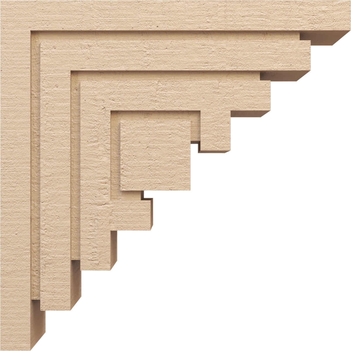 7"W x 28"D x 28"H Thin Landon Rough Cedar Woodgrain TimberThane Corbel, Primed Tan