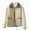 Khaki, variant on Warm Trench Coat For Women Loose Casual Solid Color Hooded Black Fall/Winter Outerwear Jacket M-2XL