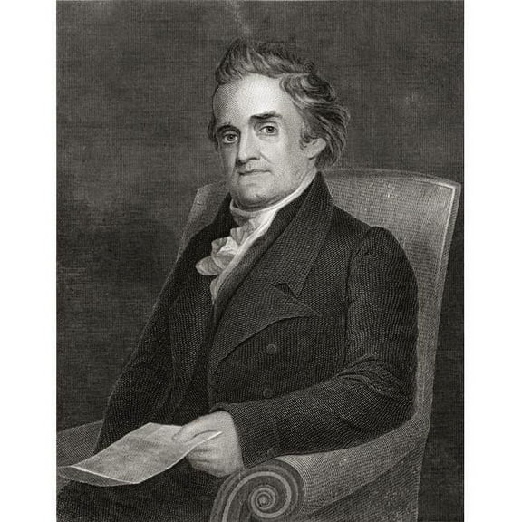 Noah Webster 1758 To 1843 American Lexicographer Author & Editor From 19th Century Engraving by Kellogg After Morse Poster Print - 12 x 16