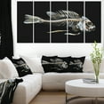 thumbnail image 1 of Fish Skeleton Bone on Black - Animal Canvas Art Print, 1 of 3