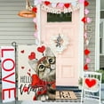 thumbnail image 3 of JOOCAR Valentine's Day Garden Flag, Cat Big Red Bowknot Hello Valentine Cat Paw Prints 12x18 Inch Double Sided Garden Flag for Outdoor Garden Holiday Yard Decoration, 3 of 5