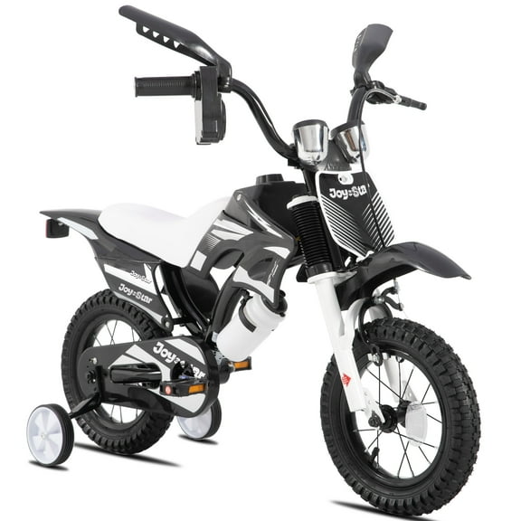 JOYSTAR Motocross Style Kids Bike for Boys Girls Ages 2-4 Years, 12 Inch Children Bicycles Black