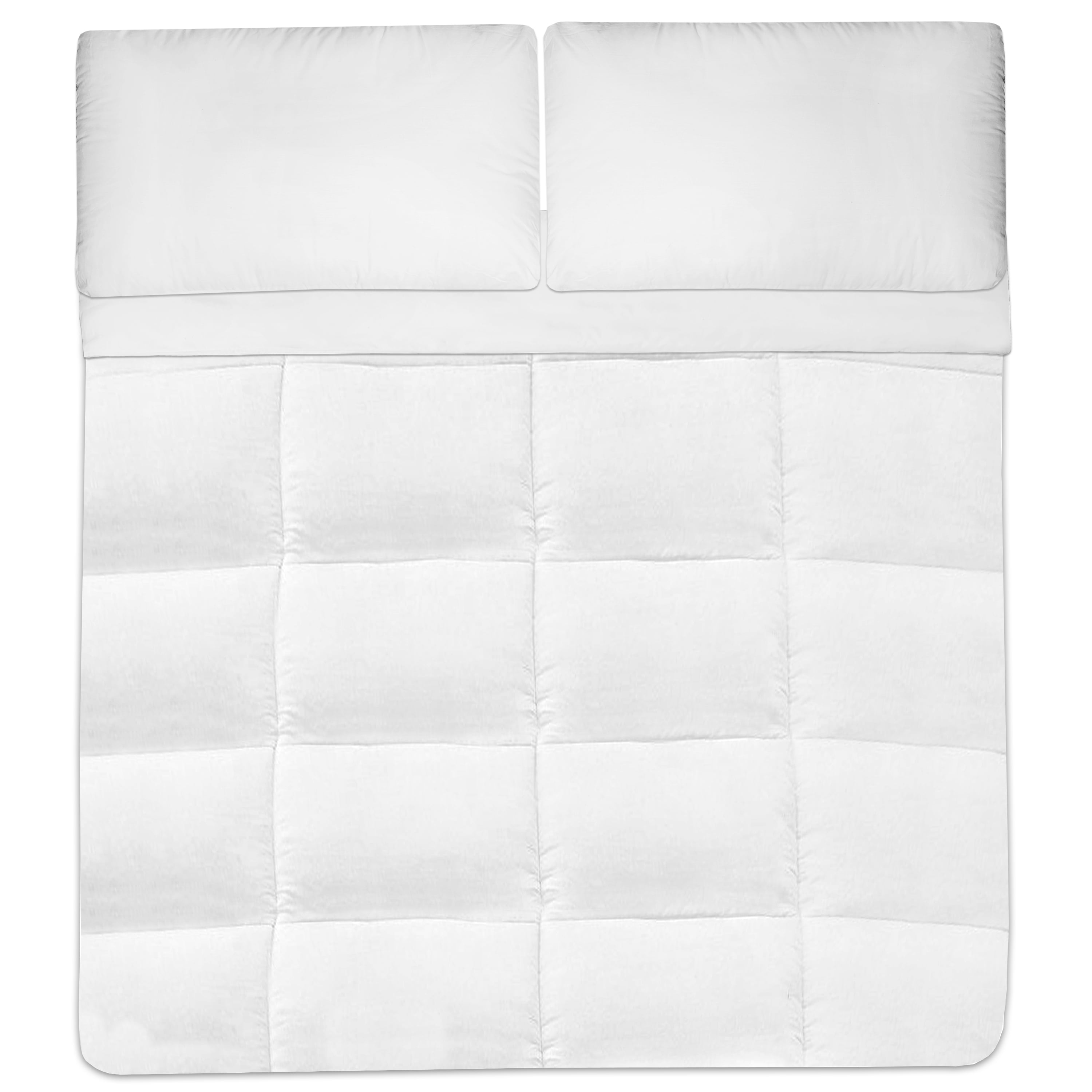 Down Alternative Polyester Box Stitch Microfiber Comforter - Queen