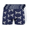 thumbnail image 1 of Henleys Mens Lionwing Designs Assortis Boxer Shorts (Pack de 3), 1 of 5
