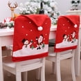 thumbnail image 6 of Gumesh Christmas Chair Covers - Santa Claus Hat & Snowflake Design, Red Festive Dining Chair Decorations for Kitchen/Holiday Parties, 6 of 6