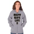 thumbnail image 4 of US Army Wife Life Military Logo Women Plus Size Zipper Hoodie Brisco Brands 2X, 4 of 5