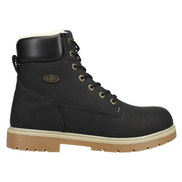 Lugz Mens Brace Hi Fleece Round Toe Lace Up  Ankle Boots