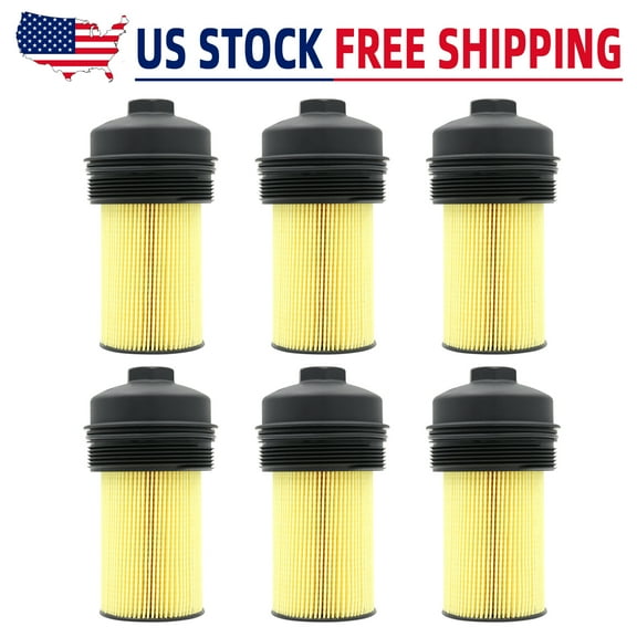 6pcs FL2016 Oil Filter, with EC781 Oil Filter Cap, Fits F250, F350, F450, F550, E350 Super Duty, Replaces LF16166, 3C3Z6731AA, 1840752C91, P7235, CH9549, 84311, 84323, P550528, ML1034, 53771, PF1704