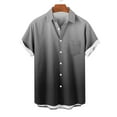 thumbnail image 3 of Button Up Shirts for Men S-5X Big & Tall Lightweight Short Sleeve Tshirts Shirt Plus Size Gradient Casual Collar Beach Tees Tops with Pocket Clearance, 3 of 4
