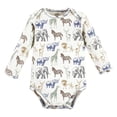 thumbnail image 5 of Touched by Nature Infant Boy Organic Cotton Long-Sleeve Bodysuits, Boy Safari, 12-18 Months, 5 of 7