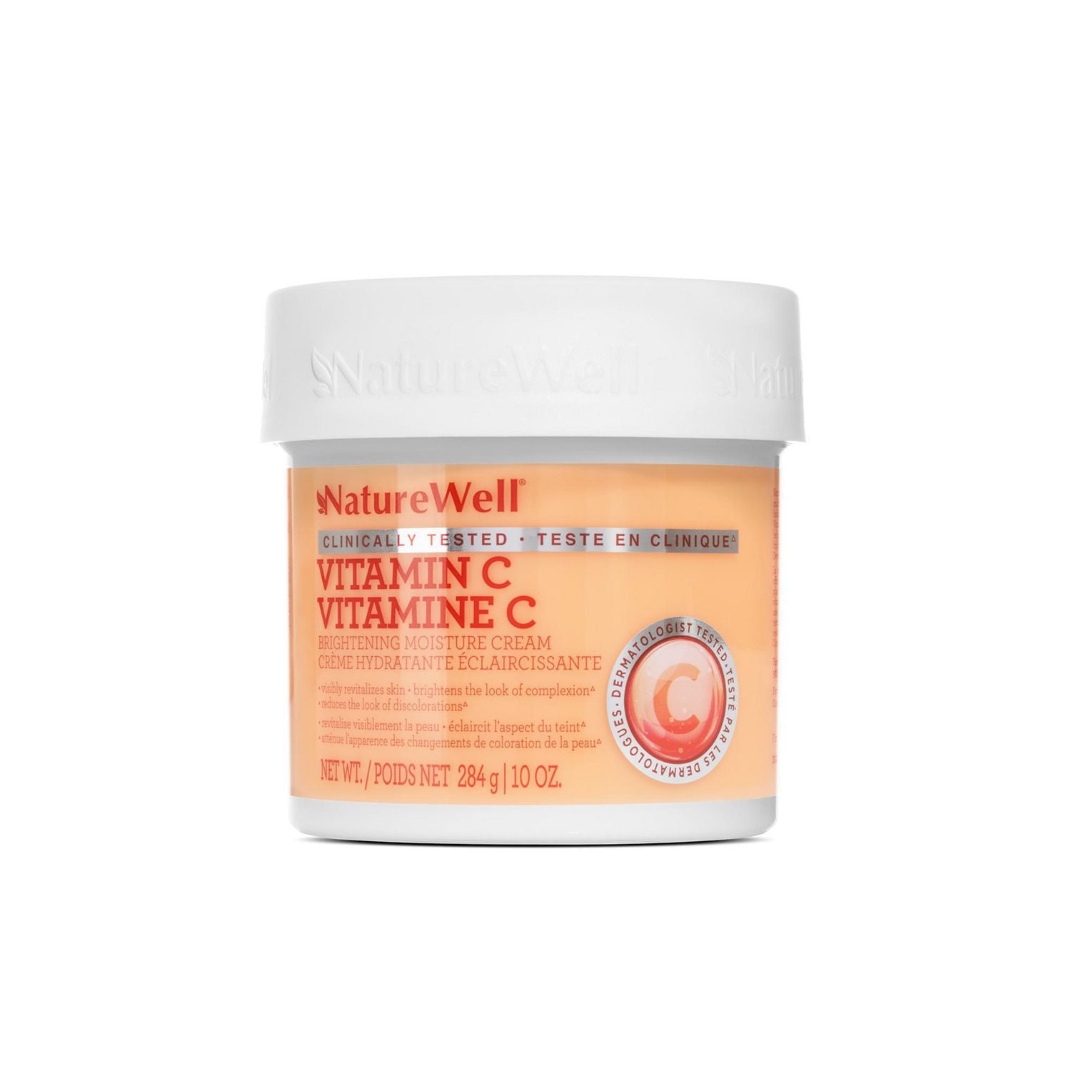 Naturewell Vitamin C Brightening Moisture Cream, 10 oz/284 g, NatureWell® Vitamin C Brightening Cream, 10 oz