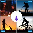 thumbnail image 6 of Uxcell 6Pcs Reflective Keychain Tags Reflective Pendant Reflector Key Ring Safety Reflector Christmas Tree Shape Purple, 6 of 7