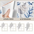 thumbnail image 5 of Swag Valance Curtains for Windows, Ocean Coastal Light Filtering Kitchen Curtains with Rod Pocket, Blue Coral Shell Starfish Beach Summer Window Treatment Valances for Living Room, 36x36 - 2 PCS, 5 of 9