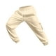 thumbnail image 5 of Pantalones largos para hombre, casuales, de moda, de color sólido, con cordón, cintura elástica y bolsillos., 5 of 9
