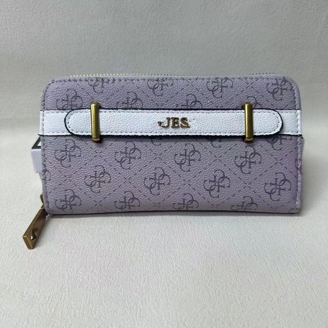 Gues, cinturón con estampado simple europeo y americano, cartera larga a la moda, bolso de identificación, cartera de gran capacidad, bolso de mano medio largo