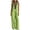 hgg320-Green, variant on Women's Fashion Color Block V Neck Jumpsuit Zip Mandarin Collar Sleeveless Flowy Long Romper