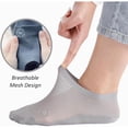 thumbnail image 2 of Men Ultra Thin Liner Non Slip No Show Socks – Seamless Mesh Breathable Cotton Low Cut, Sweat-Absorbent for Sneakers, Dress Shoes, Loafers, 2 of 8
