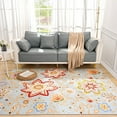 thumbnail image 7 of Lochas Soft Floral Print Boho Retro Rug Fluffy Carpet Vintage Area Rugs for Bedroom Indoor Living Room Home Decor, 5'x7', Blue, 7 of 7
