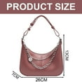 thumbnail image 2 of Nueva moda Otoño e Invierno bolso mensajero nicho cadena hombro PU axila bagpink, 2 of 5