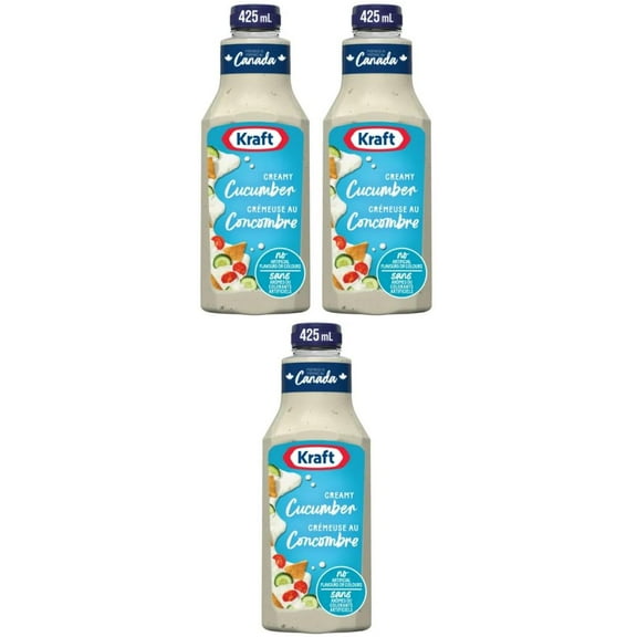 Kraft Creamy Cucumber Salad Dressing, 425ml (3 Pack)