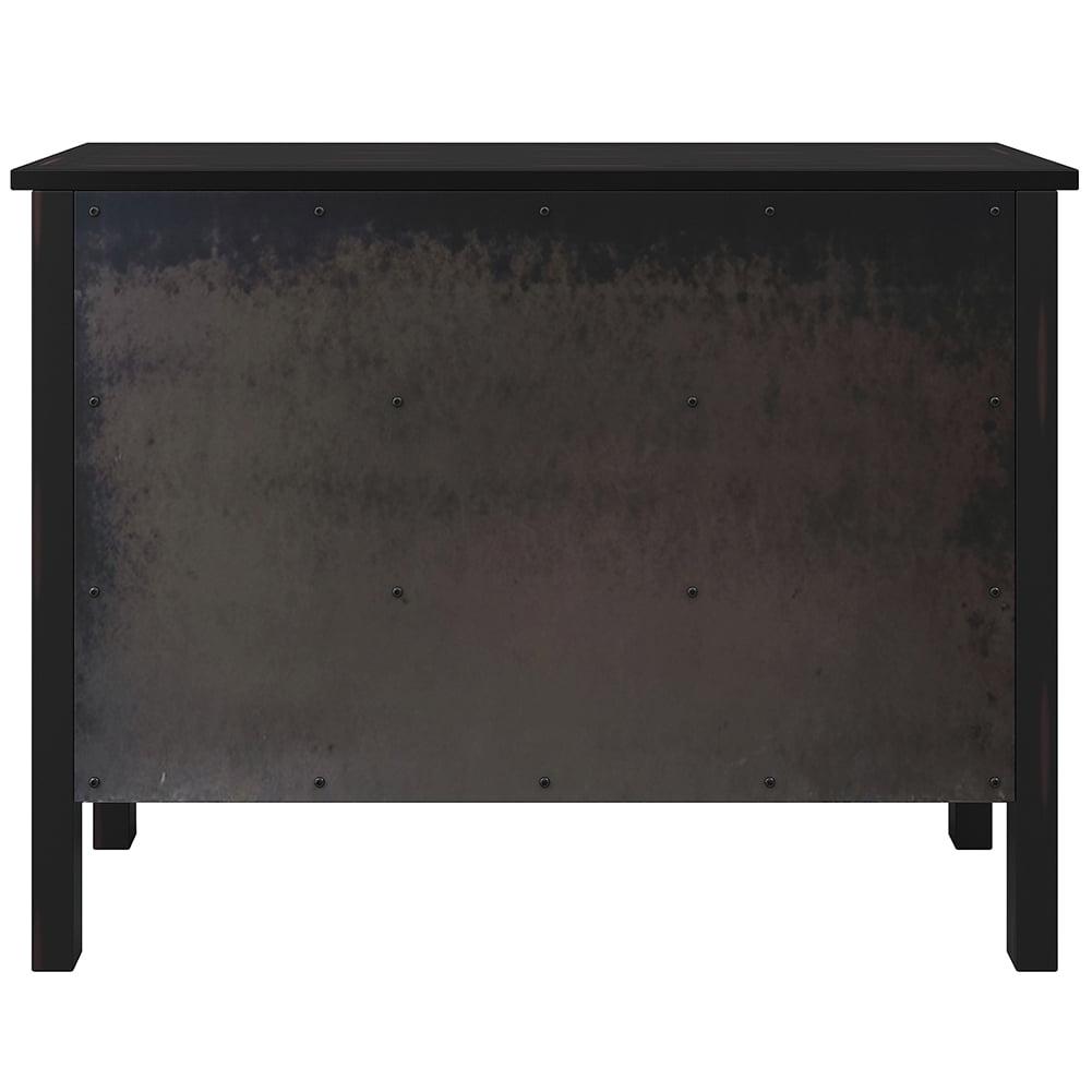 Lowestbest Colorful Pine Wooden Console Table, Sofa Table with Four Drawers and Two Large Cabinets (Black) Lowestbest Colorful Pine Wooden Console Table, Sofa Table with Four Drawers and Two Large Cabinets (Black)