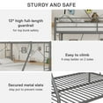 thumbnail image 4 of DHP Dusty Twin over Full Metal Bunk Bed with Secured Ladders, Silver, 4 of 18