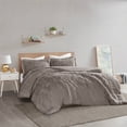 thumbnail image 2 of Gracie Mills Susie Solid Shaggy Long faux Duvet Cover Set - GRACE-13593, 2 of 5