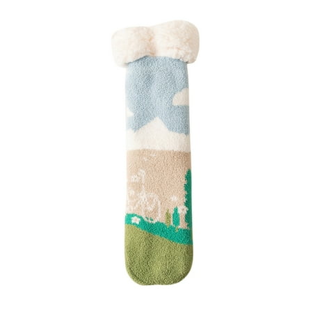 

Youmylove A Pair Of Women Casual Animal Print Cotton Pattern Lady Socks Tube Antiskid Comfortable Thermal Socks Casual Meias