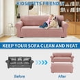 thumbnail image 3 of JIATER 1-Piece Armchair Sofa Cover Stretch Couch Cover Washable Sofa Slipcover Non-Slip Furniture Protector,Grey Rose, 3 of 8