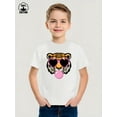 thumbnail image 5 of MAWOTEA Cute Tiger And Bubble Kids T-shirt With 100% Cotton Fabric,Suitable for Boys And Girls,Size From 3T-13Y,Ideal Gift for Kids, 5 of 6