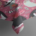 thumbnail image 3 of Cute Hedgehog and Animals Rectangle Tablecloth 60"x84",Waterproof Polyester Rectangle Table Cloth, Wipeable Spillproof Polyester Tablecloth for Dining, Camping, Indoor and Outdoor, 3 of 5