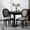 Light Gray + Black, variant on Noble House Caldon French Country Upholstered Dining Chairs with Solid Wood Frame and Padded Back, Light Gray, Set of 2