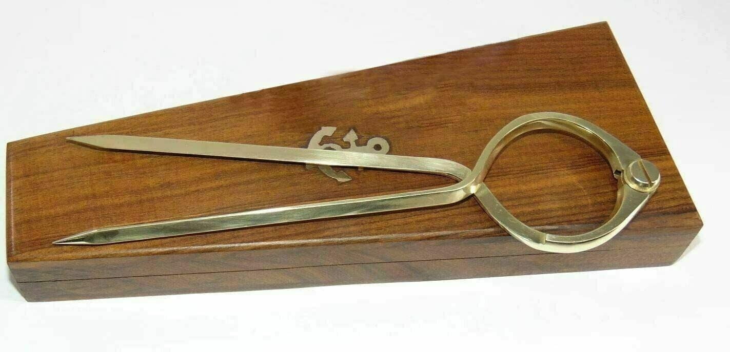 Nautical Brass Divider Compass Marine Navigational Round Map Divider Engineering