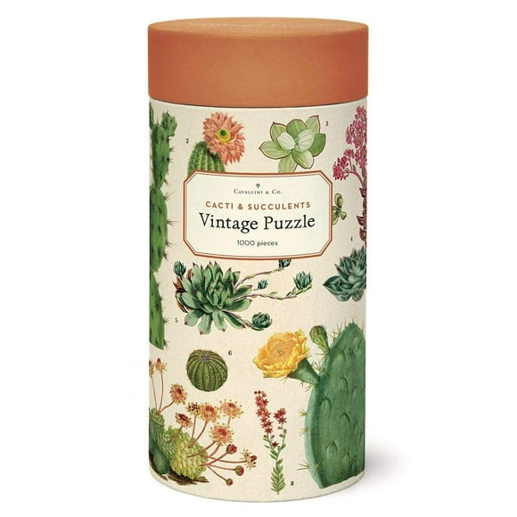 Cavallini Papiers & Co. Casse-Tête de 1 000 Pcs Cactus & Succulentes, Multi