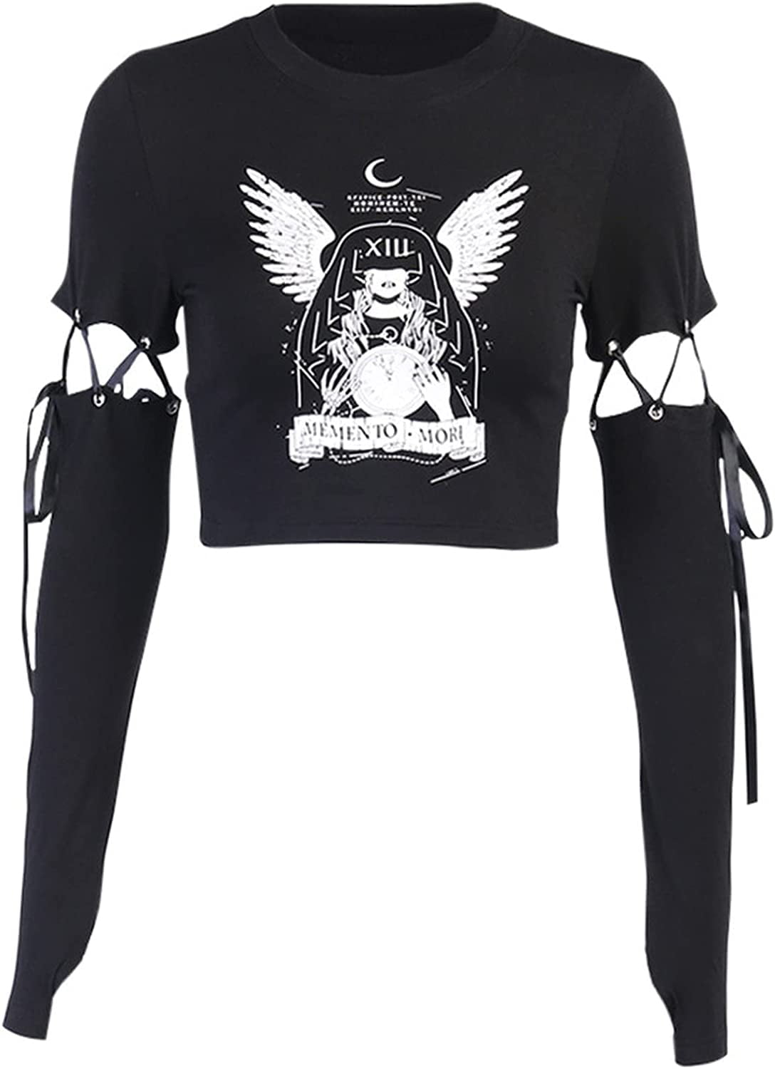 y2k black crop shirt - Polytoria