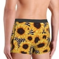 thumbnail image 4 of Bingfone Artistic Zebra Print Sunflower Men's Underwear - Casual Stretch Boxer Briefs-Medium, 4 of 7