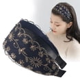 thumbnail image 2 of MSJUHEG Wide Cute Headband Bow Headbands for Women Thick Headband Bandas Para El Cabello Elastic Head Scarf Wide Hairband Headbands for Face Washing Women's Fashion Headbands Navy One Size, 2 of 3