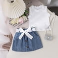 thumbnail image 6 of Gubotare Birthday Girl Skirt Set Girls Tank Top Skirt 2 Piece Outfit Set Toddler to Big Kid 9 12 Months (White,9-12 Months), 6 of 9