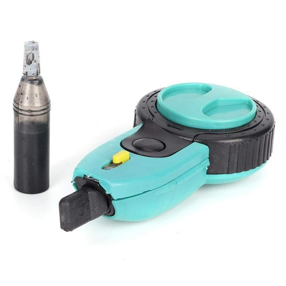 Ink Scriber Line Carpenter Tool, 6 Meters/19.6ft Auto Rewind & Easy-Fill Resevoir Chalk Line, Manual Marker Reel Tool with Metal Location Tip