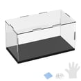 thumbnail image 1 of Caja de Exhibición de Acrílico de 1 Paquete, 7.9x3.9x3.9 Pulgadas/20x10x10cm Caja de Exhibición Transparente de Acrílico con Base de Madera Negra [Negro, Transparente], 1 of 6