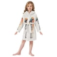 thumbnail image 6 of FORMRS Niños Bathrobe Unisex Hooded Robe Soft Plush Pajamas Sleepwear, Size 2-3T, White Astronaut, 6 of 7