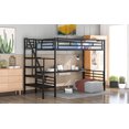 thumbnail image 3 of imerelez Metal Loft Bed Frame with Desk, No Box Spring Needed,Twin ,Black, 3 of 9
