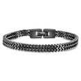 thumbnail image 2 of Brazalete de acero de Titanio Sonducket 19 cm 21 cm estilo europeo americano cadena de mano trenzada moda Negro, 2 of 6