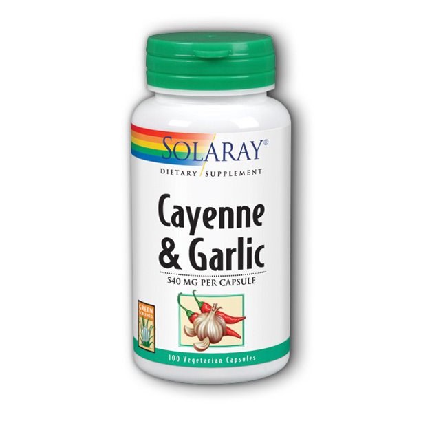 Solaray Cayenne with Garlic 540 mg 100 Capsules