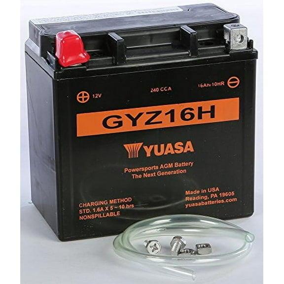 Yuasa YUAM716GH GYZ16H Factory Activated GYZ H Series AGM Battery