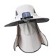 thumbnail image 3 of Sombrero con ventilador solar para exteriores, transpirable, con protección solar, cómodo para pescar. Gris claro, 3 of 9
