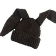 thumbnail image 2 of D-GROEE Long Rabbit Ears Beanie Hats Thickened Knitted Bunny Ears Cap Cute Plush Winter Hat for Women Girls, 2 of 8