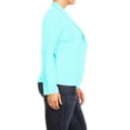 thumbnail image 2 of Women's Plus Size Casual Long Sleeves Open Front Office Work Wear Solid Blazer Jacket, 2 of 5