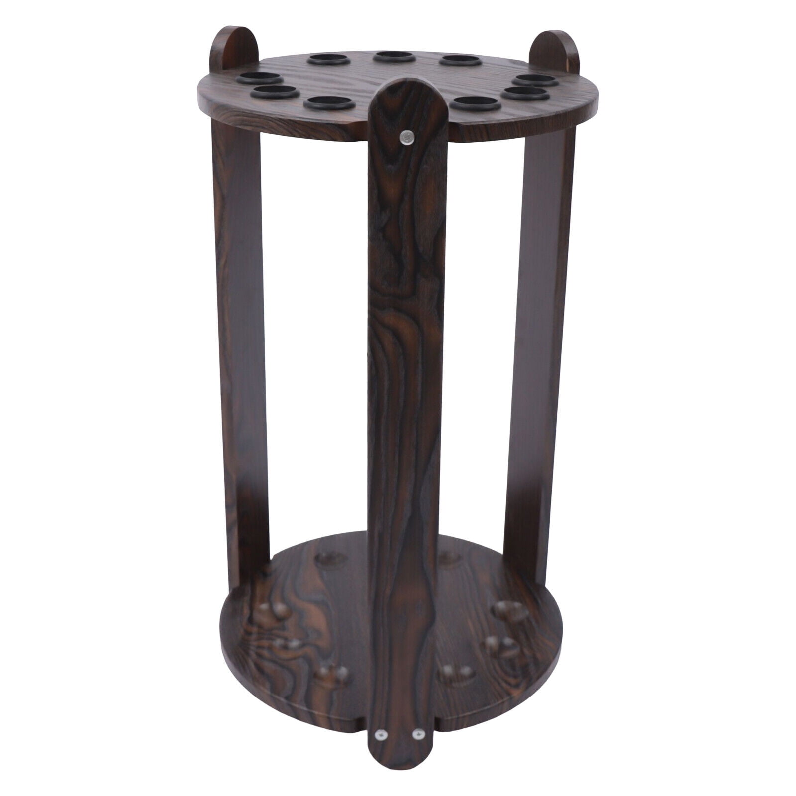 13.78" Floor Stand Wood Pool Cue Rack 9 Pool Billiard Table Cue Organizer