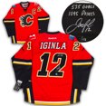 thumbnail image 1 of Jarome Iginla Calgary Flames Signed & Inscribed Franchise Stats RBK Jersey /112, 1 of 1